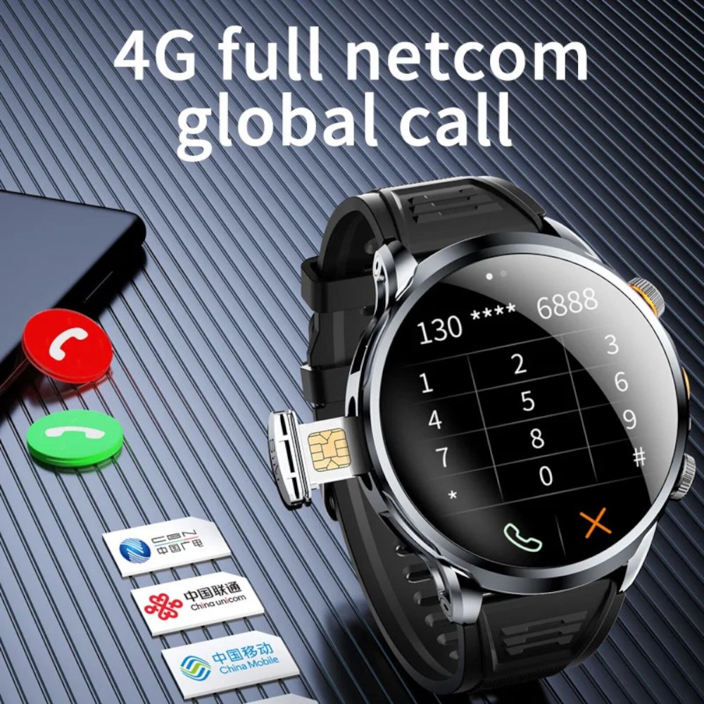 Custom 3GB 32GB/4GB 64GB Full Touch 4G 5G Android Smart Mobile Phone Watch With Camera Wifi GPS Tracking Sim Card Memory Card